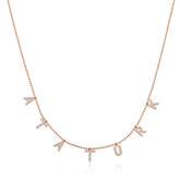Silver Rose Atatürk Written Women's Necklace